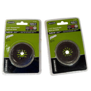 Lot of 2 Warrior GRIT 2-1/2 in Diamond Grit Multi-Tool Blade 68957